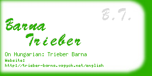 barna trieber business card